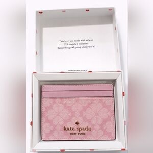 💗 Kate Spade New York Pink Spade Flower Cardholder | NWT + Box 💗